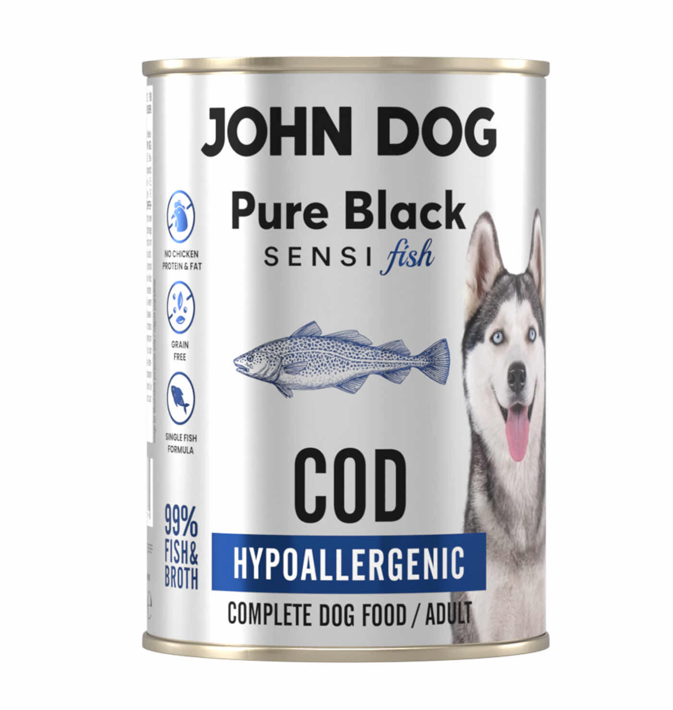 JOHN DOG PURE BLACK SENSI FISH MOKRA KARMA DLA PSA DORSZ 400G