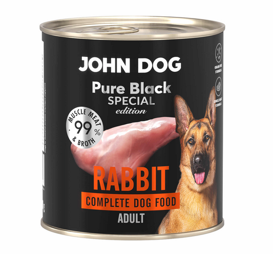 JOHN DOG PURE BLACK SE MOKRA KARMA DLA PSA KRÓLIK 800G