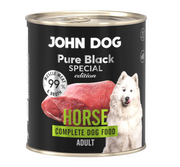 JOHN DOG PURE BLACK SE MOKRA KARMA DLA PSA KONINA 400 G