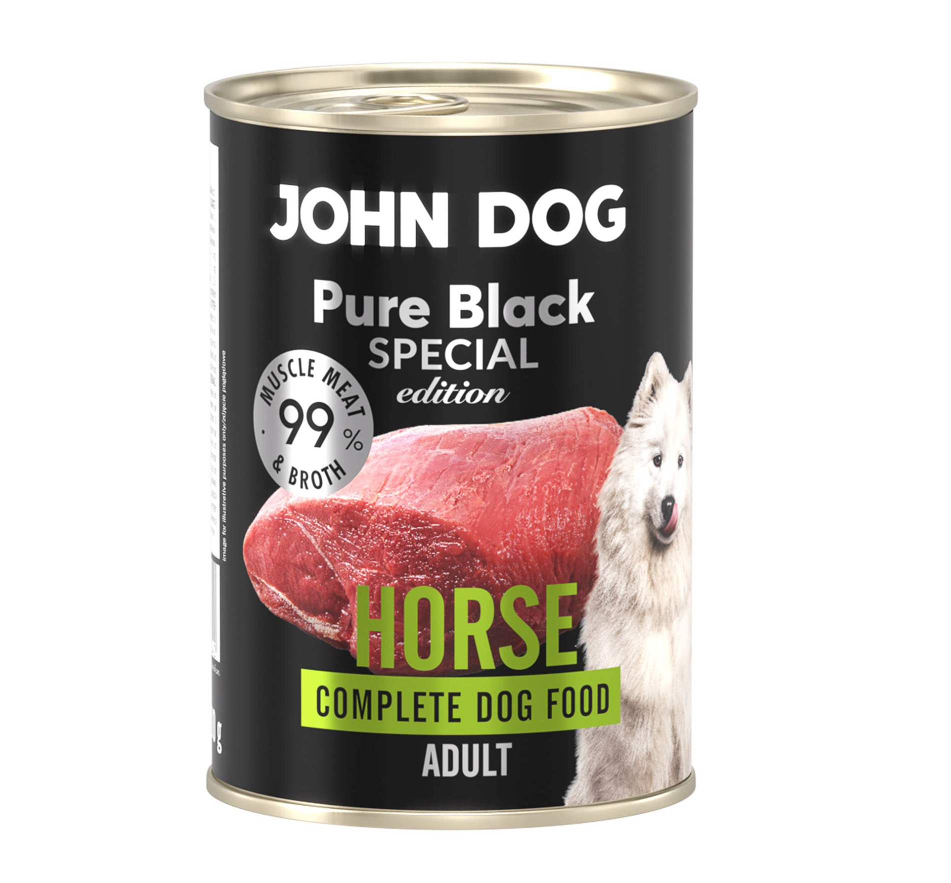 JOHN DOG PURE BLACK SE MOKRA KARMA DLA PSA KONINA 800 G