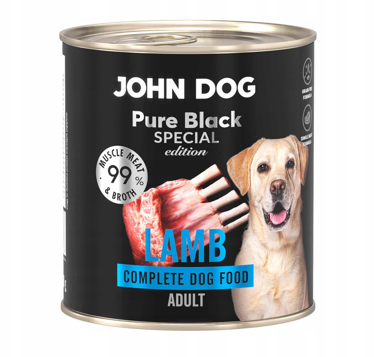 JOHN DOG PURE BLACK SE MOKRA KARMA DLA PSA JAGNIĘCINA 800G