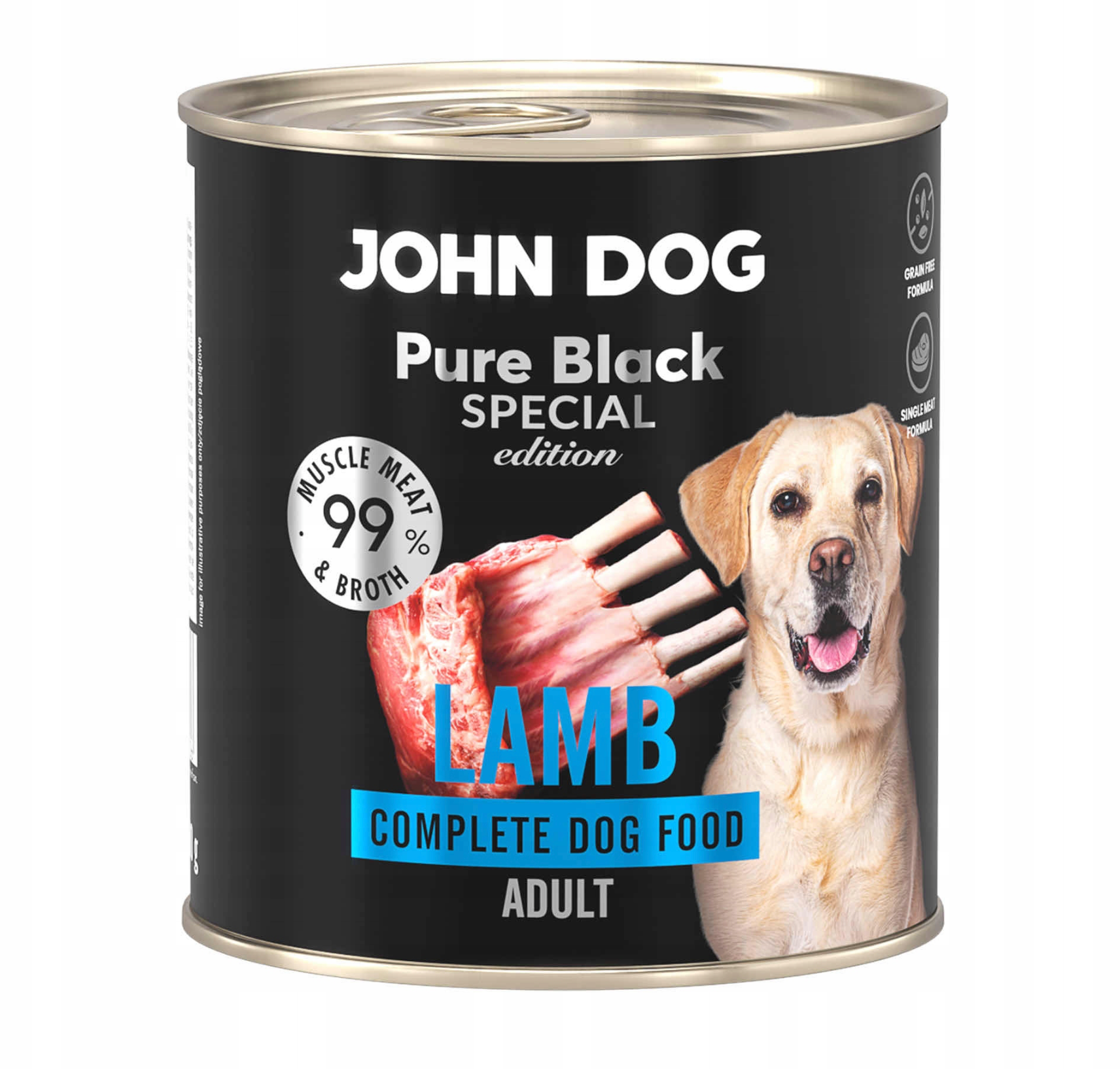 JOHN DOG PURE BLACK SE MOKRA KARMA DLA PSA JAGNIĘCINA 800G