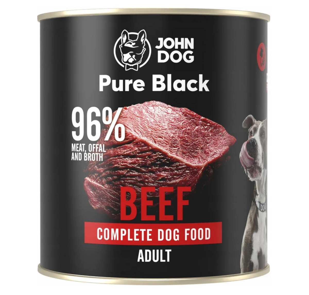 JOHN DOG PURE BLACK MOKRA KARMA DLA PSA WOŁOWINA 800 G