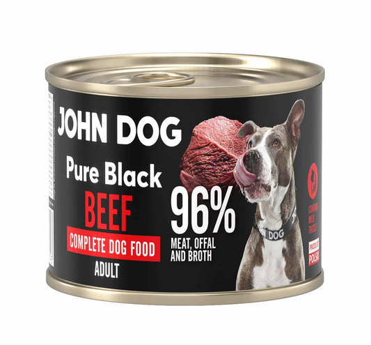 JOHN DOG PURE BLACK MOKRA KARMA DLA PSA WOŁOWINA 200G