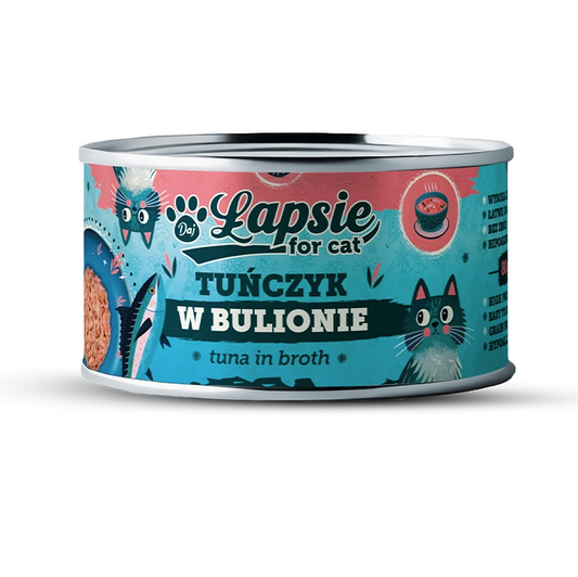 ŁAPSIE KOT TUŃCZYK W BULIONIE 80G