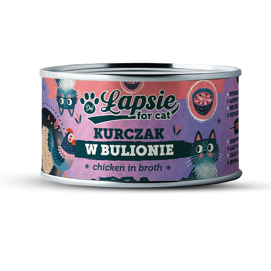 ŁAPSIE KOT KURCZAK W BULIONE 80G