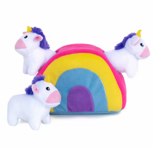 ZIPPY PAWS ZIPPY BURROW UNICORN IN RAINBOW