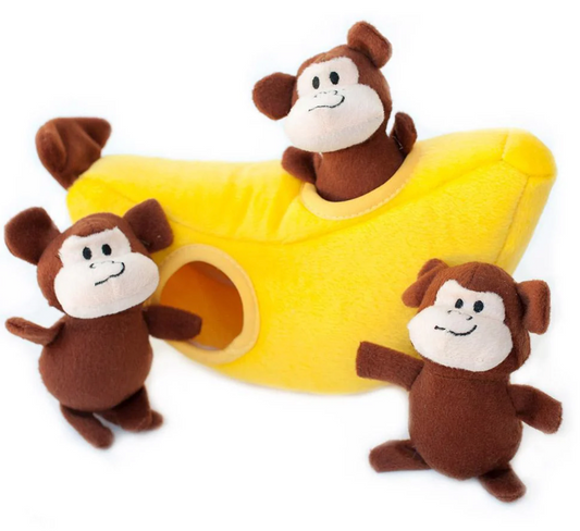 ZIPPY PAWS ZIPPY BURROW MONKEY N BANANA