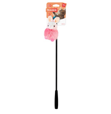 WAUCAT FUN TEASER WĘDKA Z KRÓLICZKIEM RÓŻOWA PLASTIK SZTUCZNE FUTRO PLUSZ 1800 MM