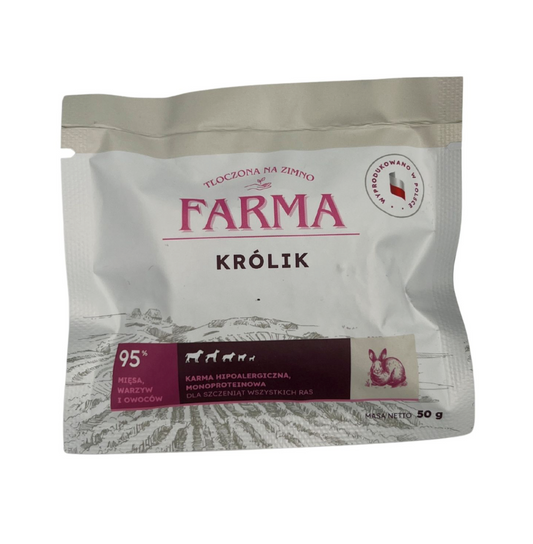 FARMA SUCHA KARMA PIES KRÓLIK TŁOCZONA NA ZIMNO 50G