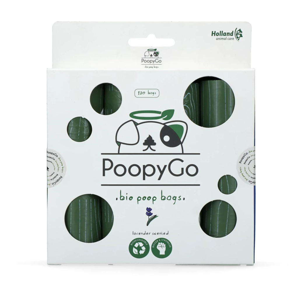 POOPYGO ECO FRIENDLY 120 PCS (8X15 BAGS) LAVENDER SCENTED