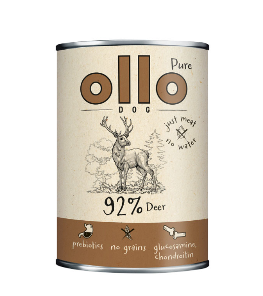 OLLO PURE MOKRA KARMA PIES JELEŃ 850G