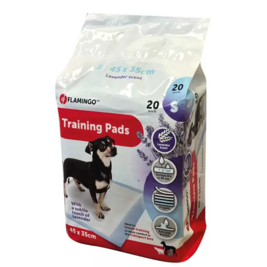 FLAMINGO TRAINING PAD PADY S 20PCS LAVENDER 45X35CM