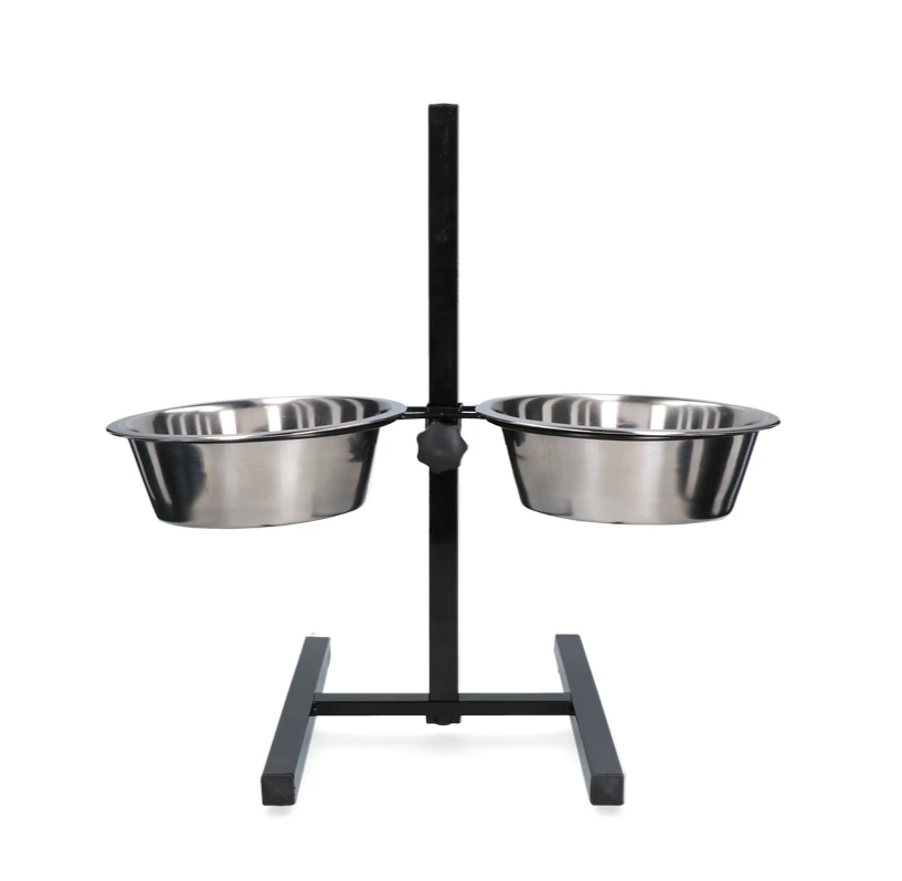 FEED AND DRINK BOWL STAINLESS STEEL H-STAND 1,75LTR Ø 21CM - MISKA DLA PSA