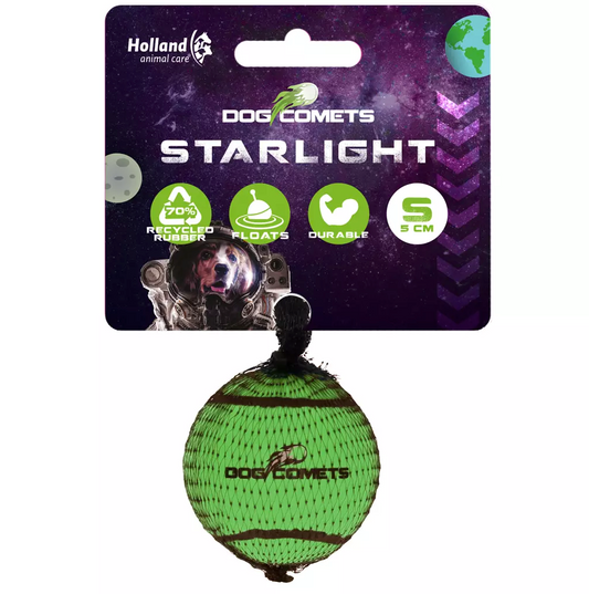 DOG COMETS STARLIGHT TENNISBAL S GROEN 1ST