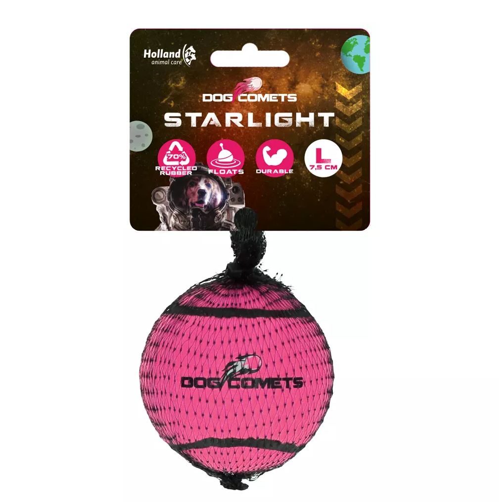 DOG COMETS STARLIGHT STAR TENNISBAL L ROZE 1ST