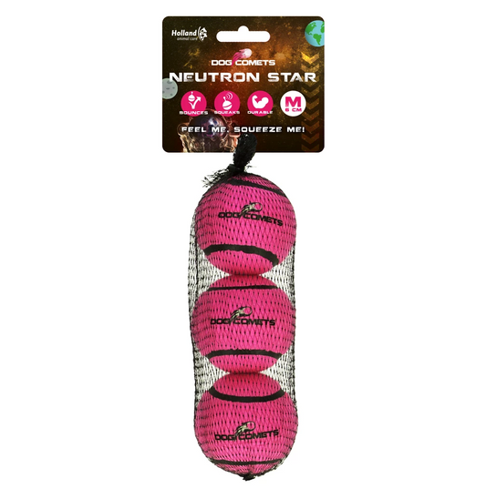 DOG COMETS NEUTRON STAR PINK 3PC WITH SQUEAKER