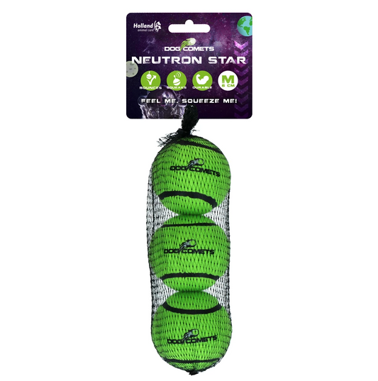 DOG COMETS NEUTRON STAR GREEN 3PC WITH SQUEAKER