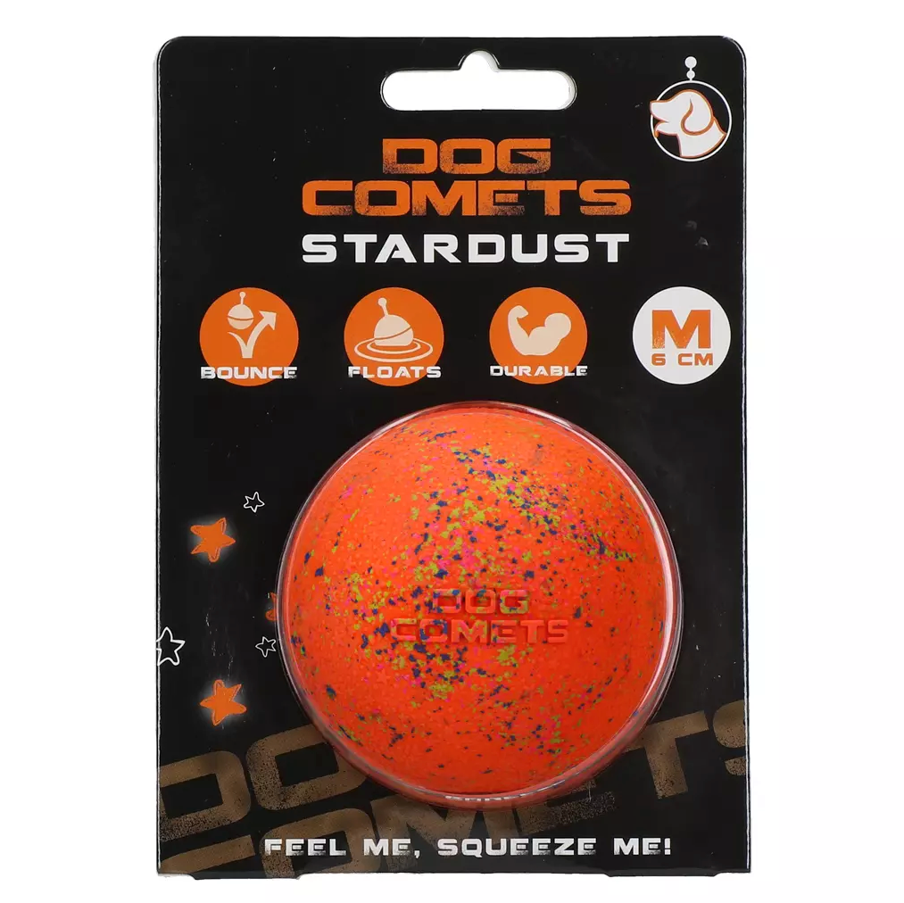 DOG COMETS BALL STARDUST ORANGE M