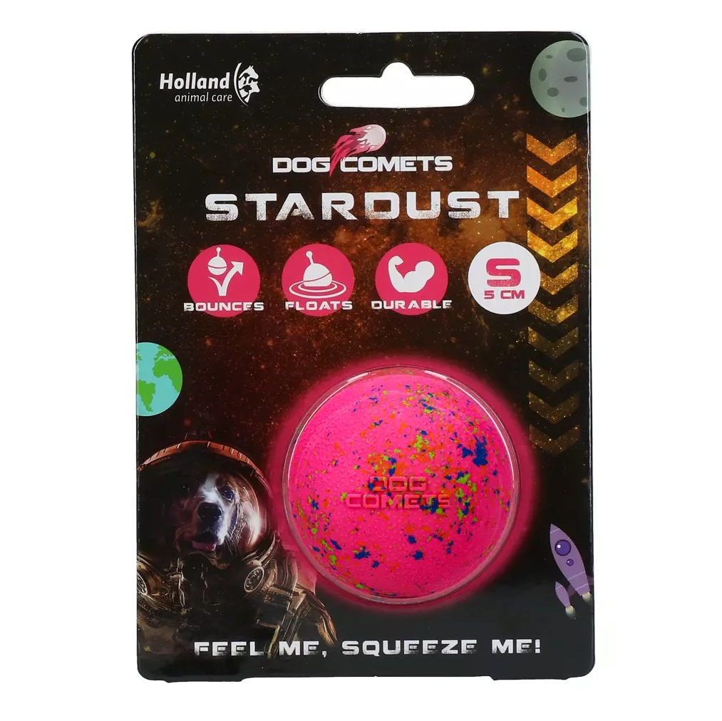 DOG COMETS BALL STARDUST PINK S