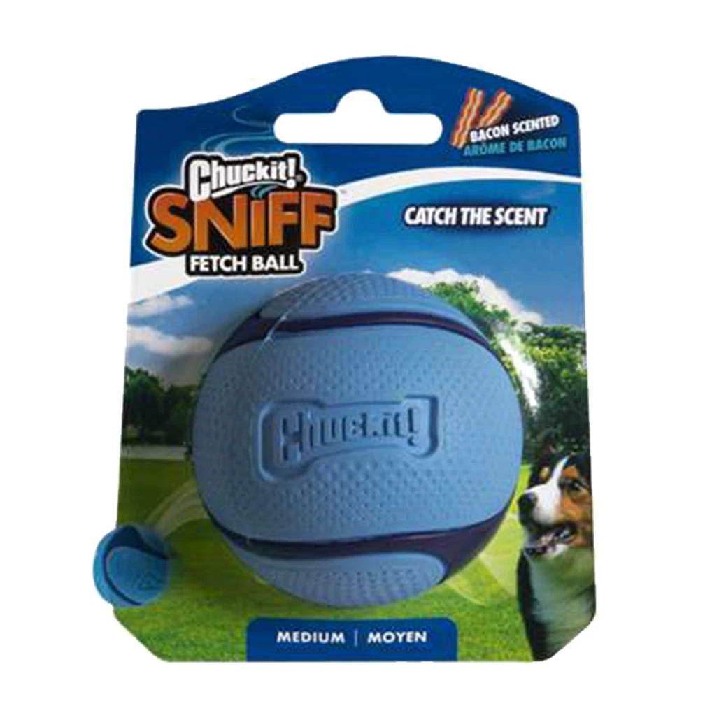 CHUCKIT SNIFF FETCH BALL BACON MD 1-PACK