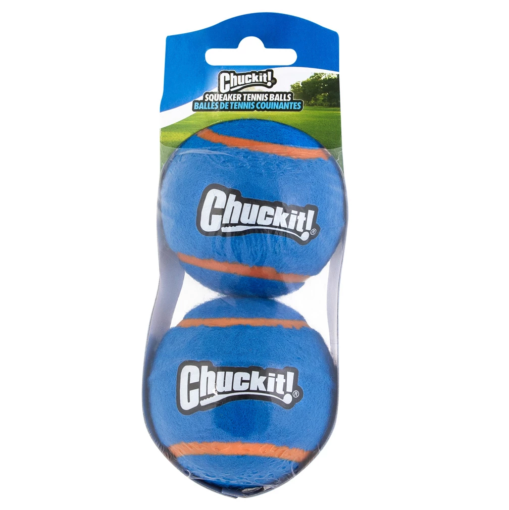 CHUCKIT SQUEAKER TENNIS BALL MD 2PK