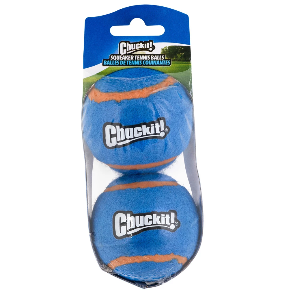 CHUCKIT SQUEAKER TENNIS BALL SM 2PK