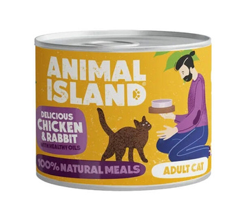 ANIMAL ISLAND MOKRA KARMA KOT KURCZAK KRÓLIK 200G