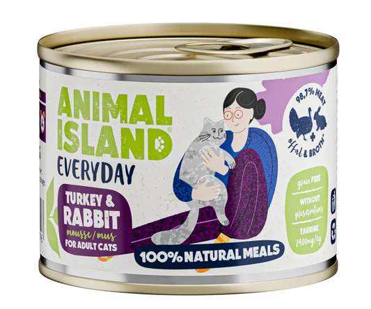 ANIMAL ISLAND MOKRA KARMA KOT EVERYDAY INDYK KRÓLIK 200G