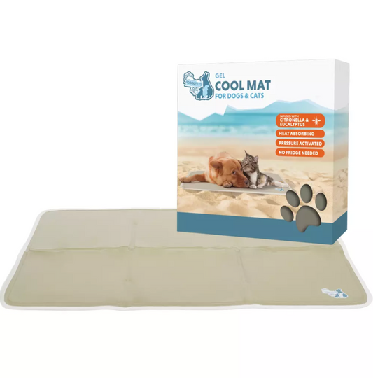 COOLPETS PREMIUM SOLID GEL COOLMAT, BEIGE, L