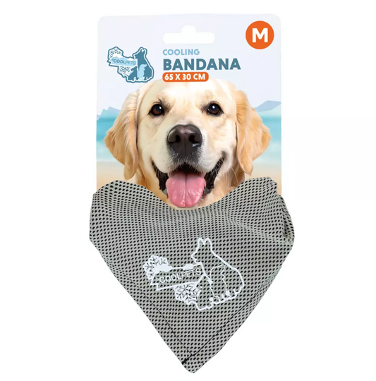 COOLPETS COOLING BANDANA BEIGE, 65X30CM, M