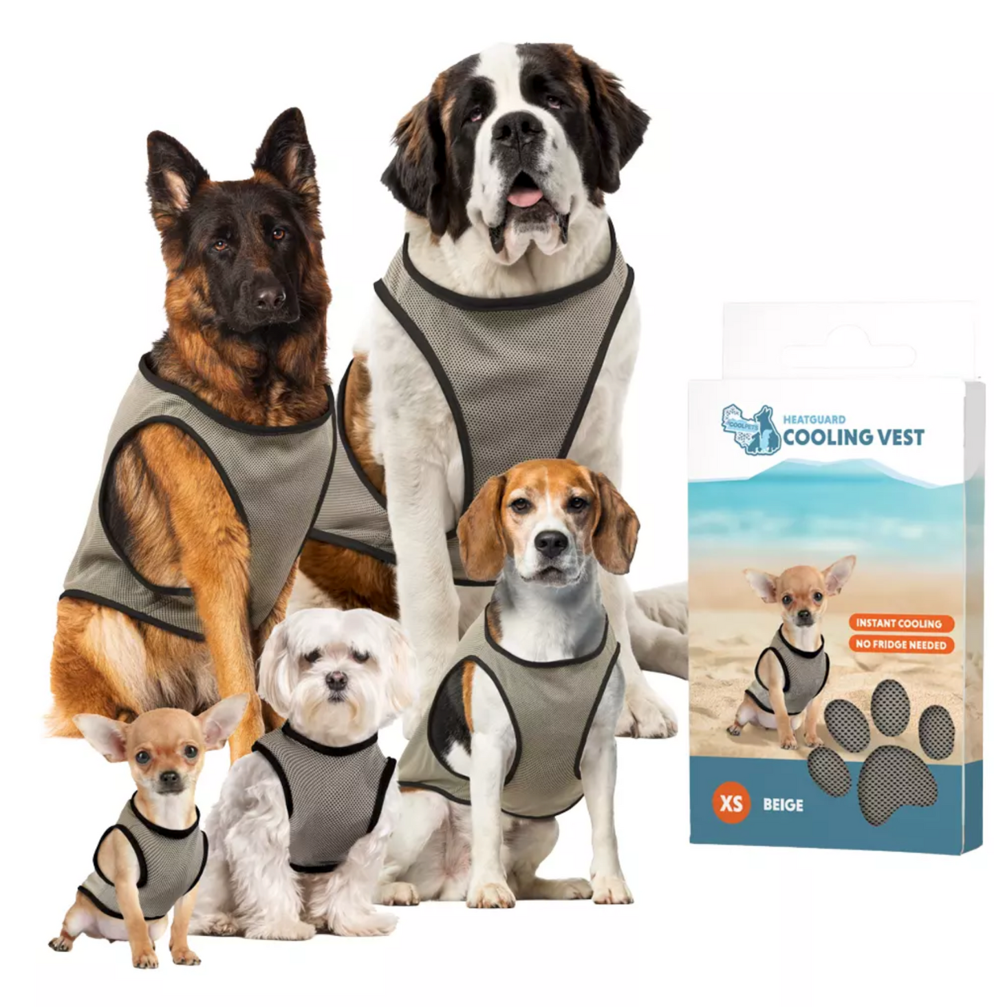 COOLPETS COOLING VEST L BACK SIZE 35 CM