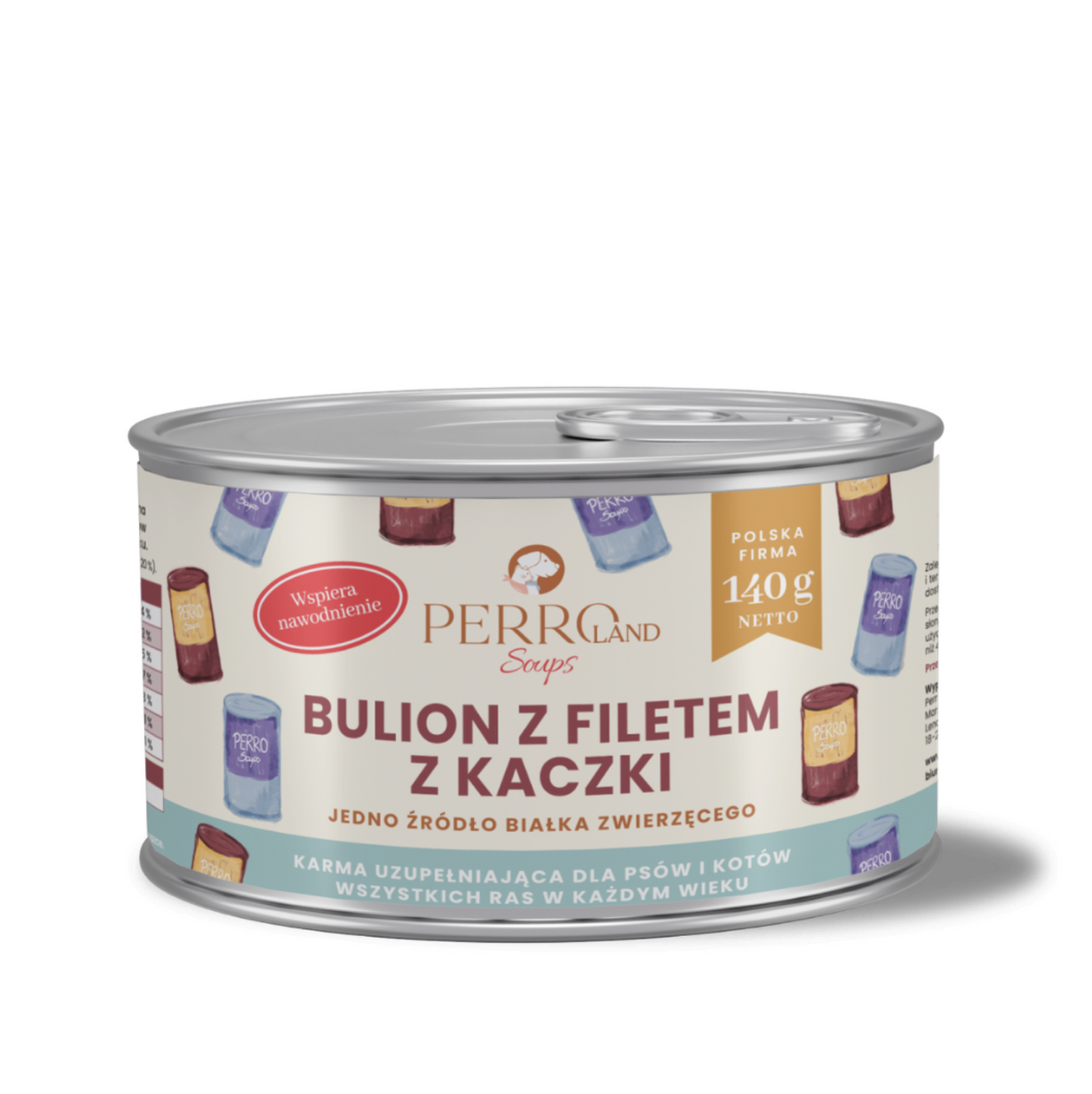 PERRO PIES KOT BULION Z FILETEM Z KACZKI 140G