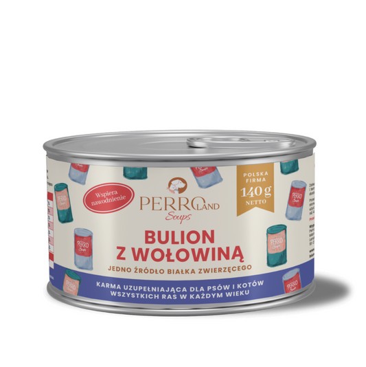 PERRO PIES KOT BULION Z WOŁOWINĄ 140G