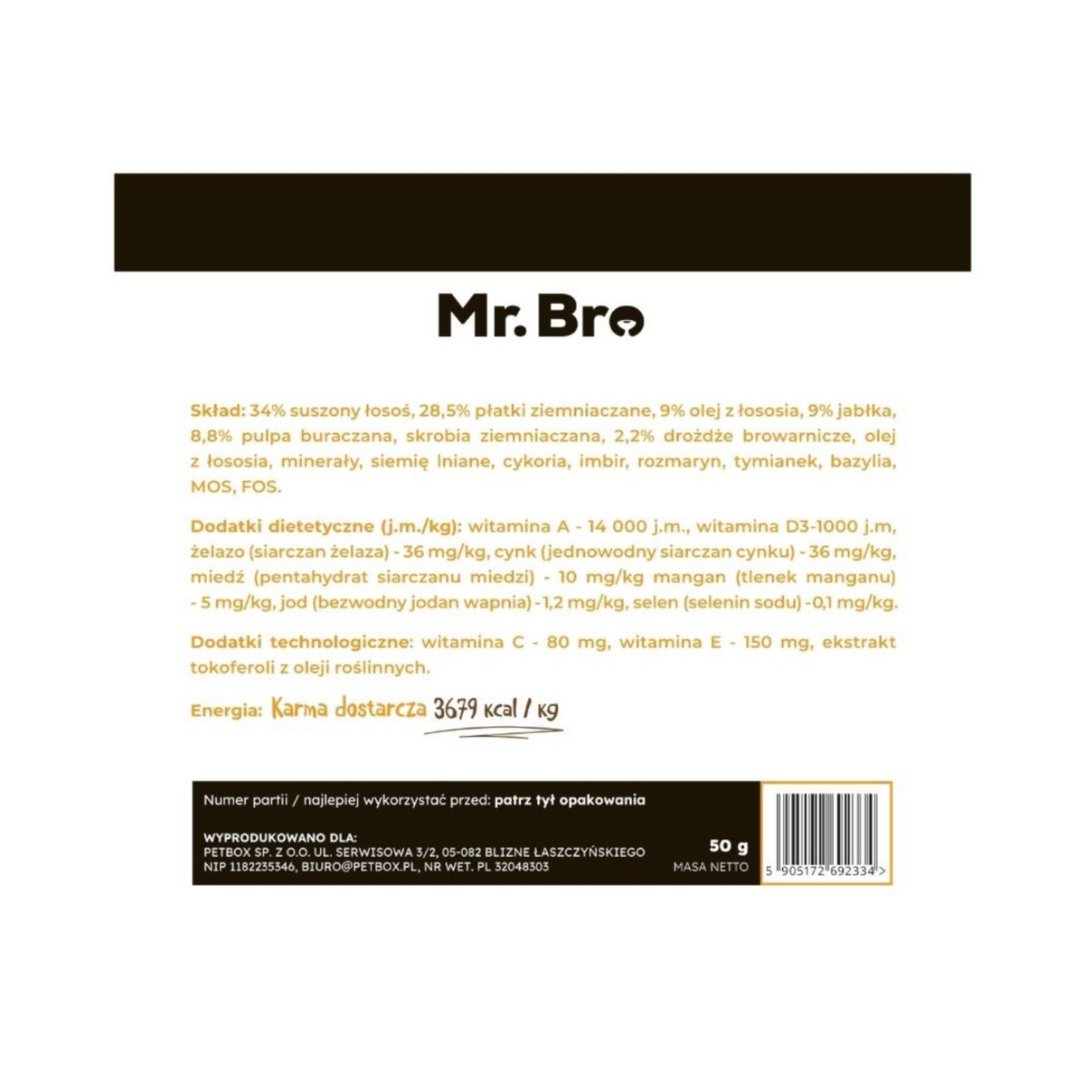 MR BRO SUCHA KARMA MONO ŁOSOŚ 50G