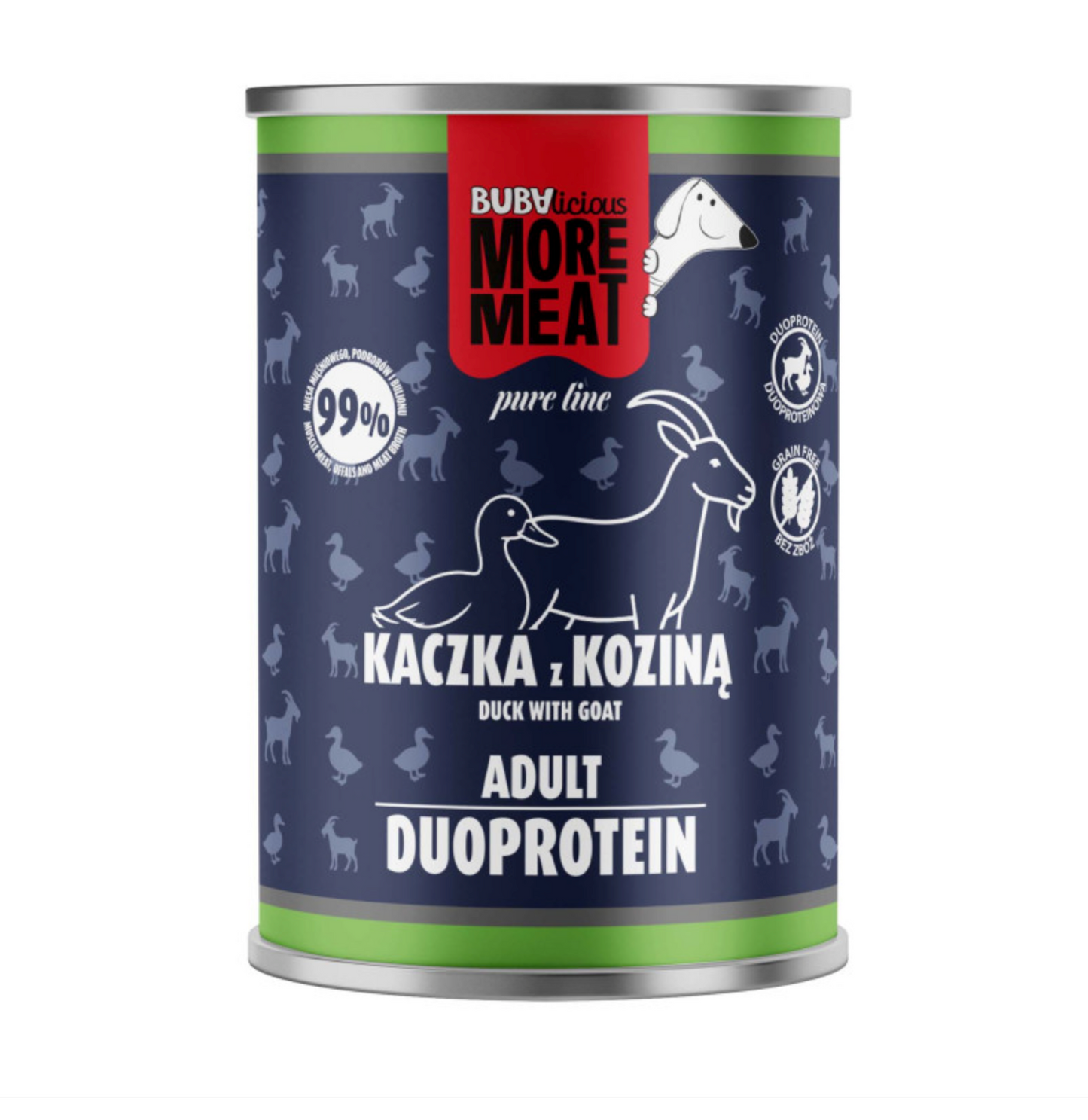 BUBA BUBALICIOUS DUO PURE MOKRA KARMA DLA PSA KACZKA I KOZA 400G
