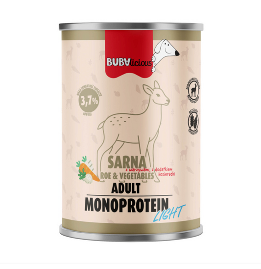 BUBA BUBALICIOUS LIGHT MOKRA KARMA DLA PSA SARNA 400G
