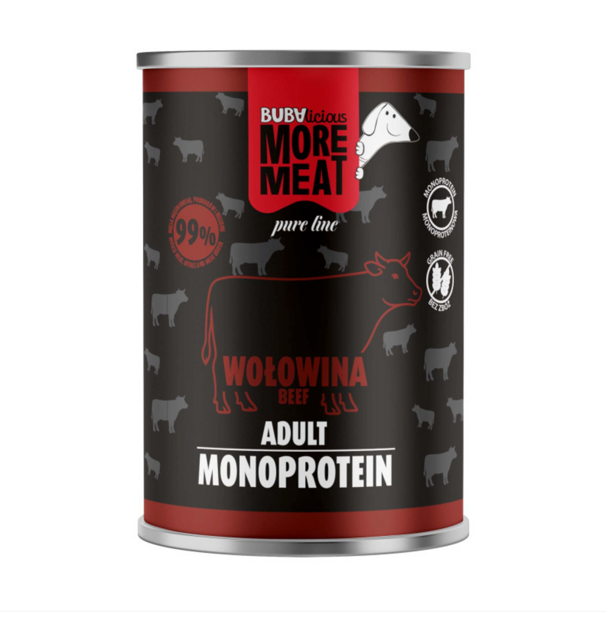 BUBA BUBALICIOUS MONO PURE MOKRA KARMA DLA PSA WOŁOWINA 400G