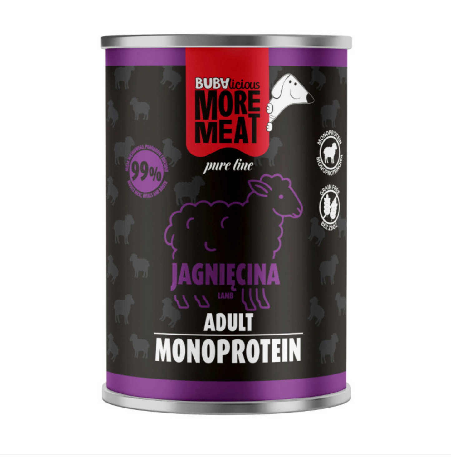 BUBA BUBALICIOUS MONO PURE MOKRA KARMA DLA PSA JAGNIĘCINA 400G