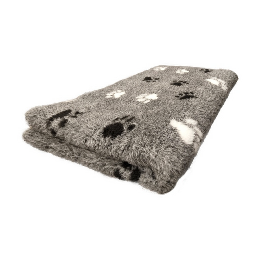 BUBA DRY BED 150X100CM SZARY BIAŁO CZARNE ŁAPKI