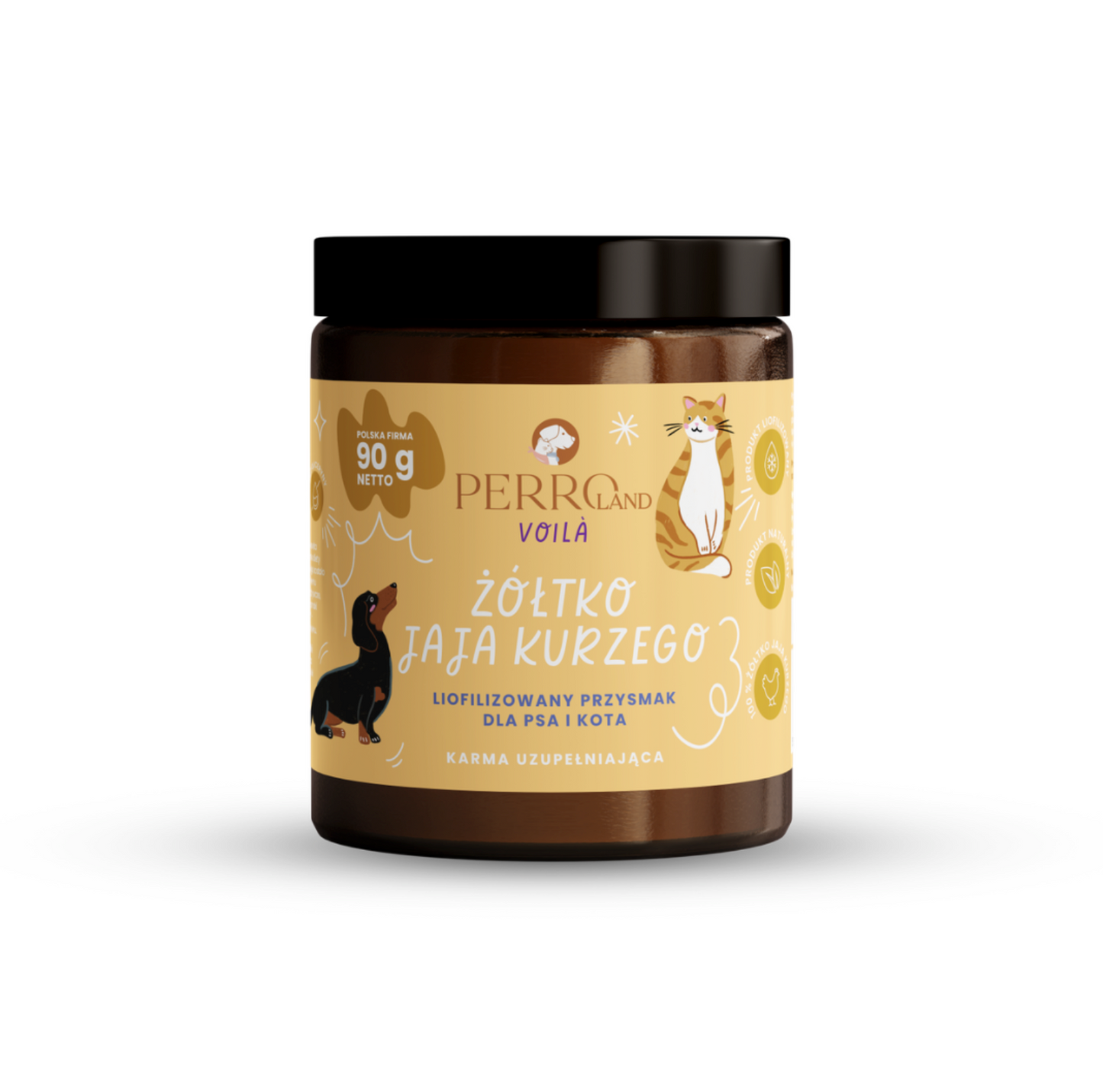 PERRO VOILA ŻÓŁTKO JAJA KURZEGO 60G - LIOFILIZOWANY PRZYSMAK DLA PSA I KOTA