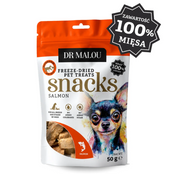 DR MALOU SNACKS LIOFILIZOWANY PRZYSMAK DLA PSA ŁOSOŚ 50G