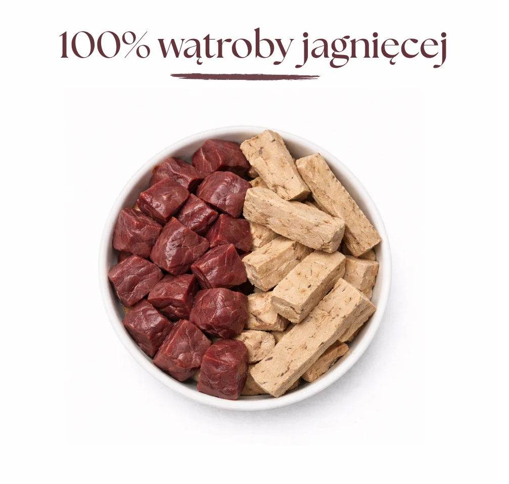 DR MALOU SNACKS LIOFILIZOWANY PRZYSMAK DLA PSA WĄTROBA JAGNIĘCA 50G