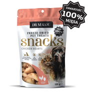 DR MALOU SNACKS LIOFILIZOWANY PRZYSMAK DLA PSA I KOTA SERCA KURCZAKA 150G