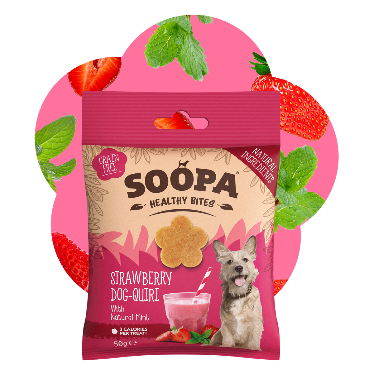 SOOPA HEALTHY BITES PRZYSMAK DLA PSA STRAWBERRY DOG-QUIRI 50G