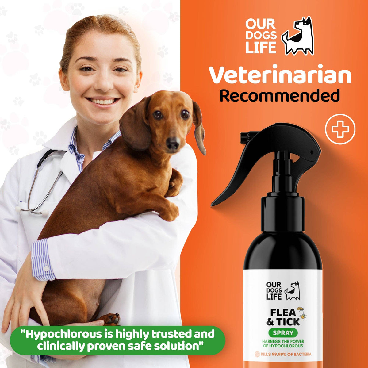 OURPETSLIFE SPRAY NA PCHŁY I KLESZCZE DLA PSÓW