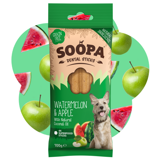 SOOPA DENTAL STICK PRZYSMAK DLA PSA WATERMELON APPLE 100G
