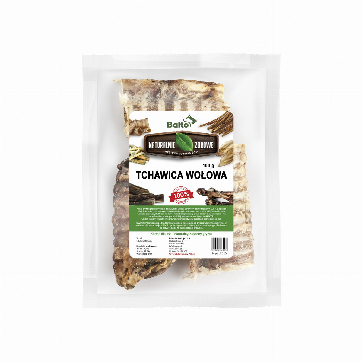 BALTO GRYZAK DLA PSA TCHAWICA WOŁOWA 100G