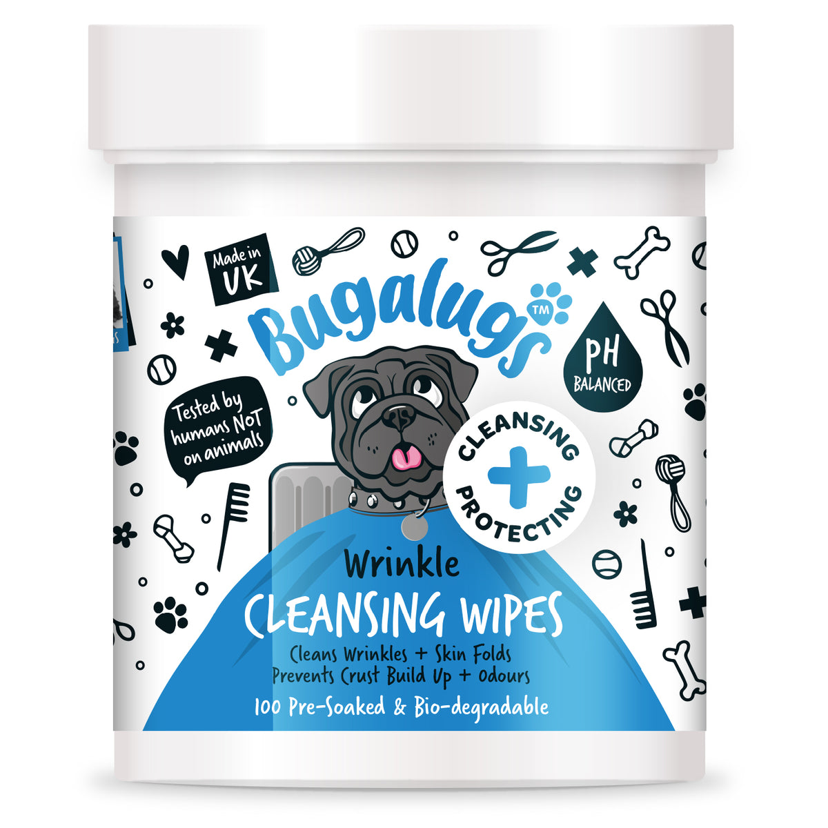 BUGALUGS WRINKLE WIPES PADS 100SZT - WACIKI DO FAŁDÓW SKÓRNYCH
