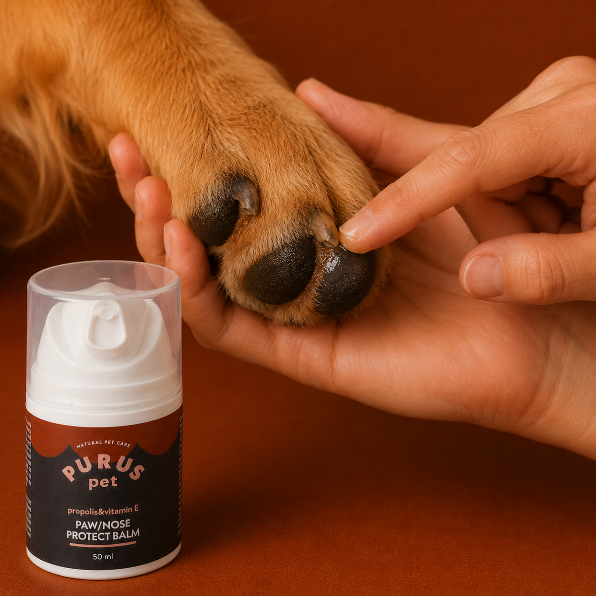 PURUS PET BALSAM DO ŁAP I NOSA DLA PSA – NAWILŻAJĄCA I OCHRONNA PIELĘGNACJA 50 ML